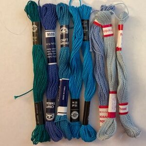 Embroidery Floss Friendship Yarn Craft Thread Set in Blue Shades